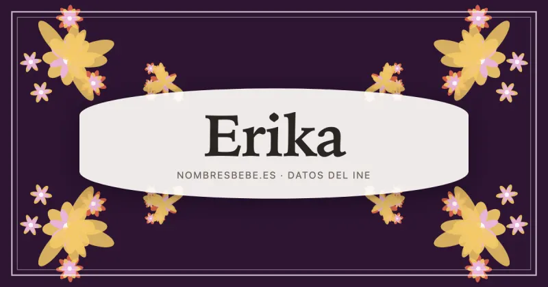 Erika, en una estampa ornamental de nombresbebe.es