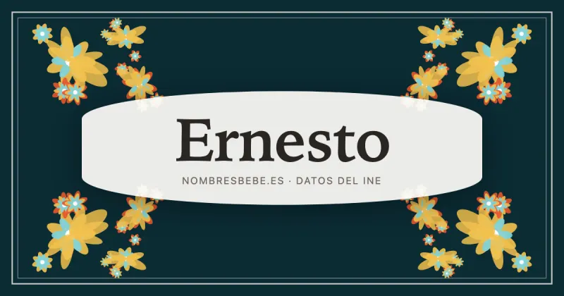 Ernesto, en una estampa ornamental de nombresbebe.es