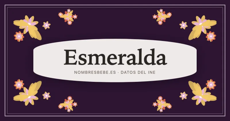 Esmeralda, en una estampa ornamental de nombresbebe.es