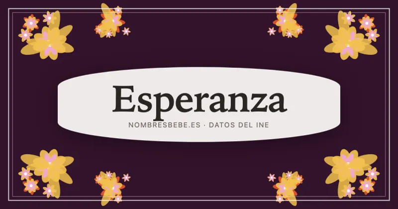 Esperanza, en una estampa ornamental de nombresbebe.es