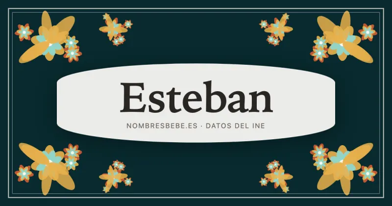Esteban, en una estampa ornamental de nombresbebe.es