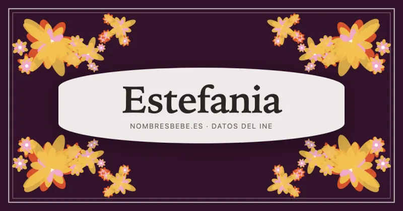Estefania, en una estampa ornamental de nombresbebe.es
