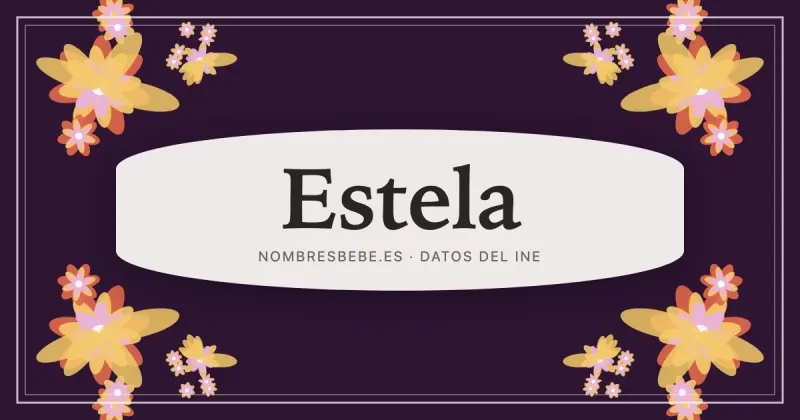 Estela, en una estampa ornamental de nombresbebe.es