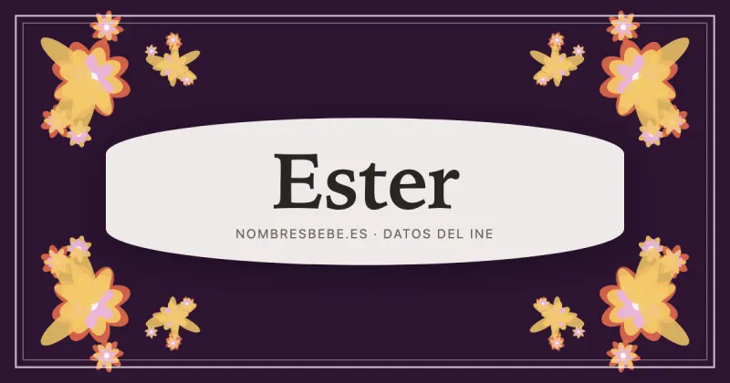 Ester, en una estampa ornamental de nombresbebe.es