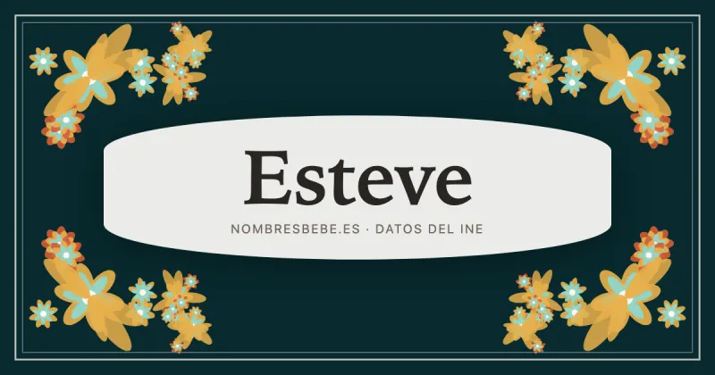 Esteve, en una estampa ornamental de nombresbebe.es