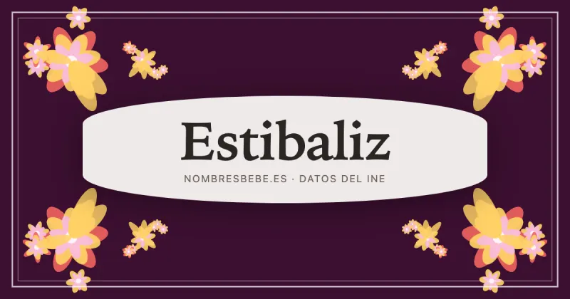 Estibaliz, en una estampa ornamental de nombresbebe.es