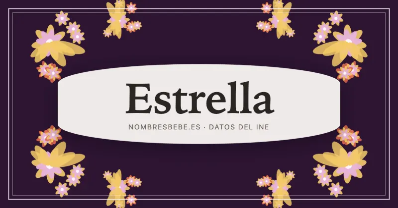 Estrella, en una estampa ornamental de nombresbebe.es
