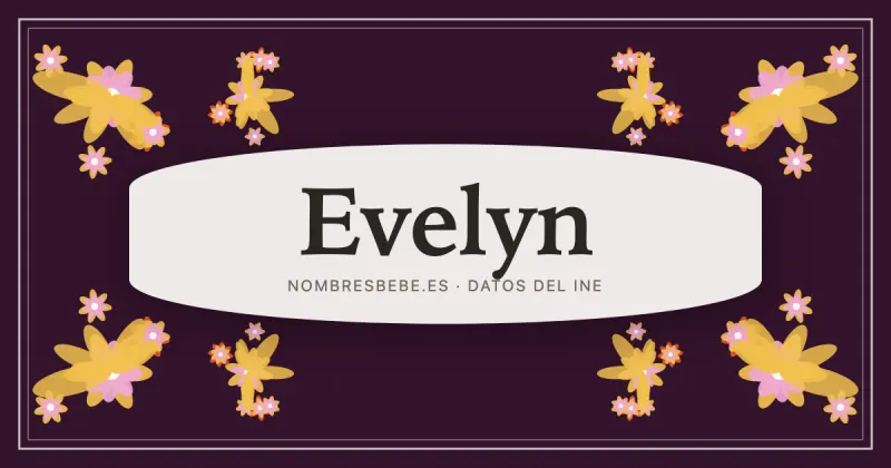 Evelyn, en una estampa ornamental de nombresbebe.es