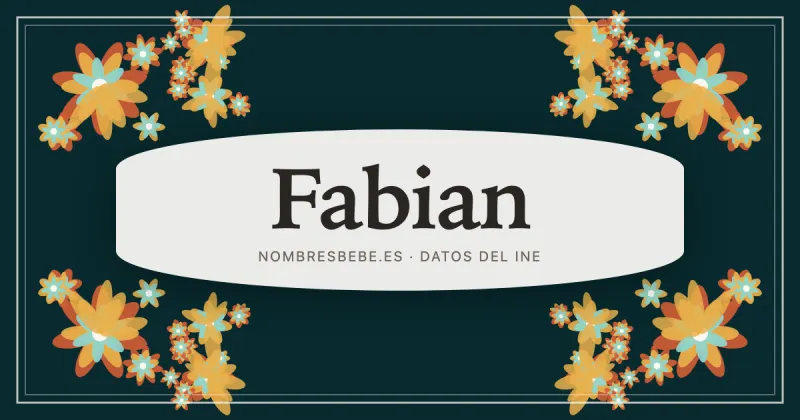 Fabian, en una estampa ornamental de nombresbebe.es