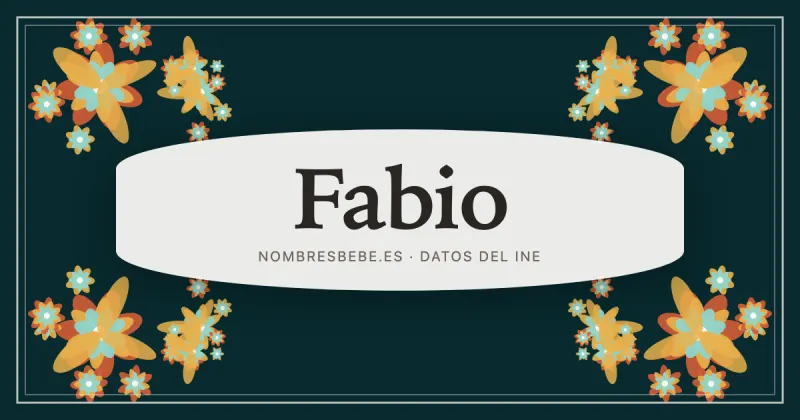 Fabio, en una estampa ornamental de nombresbebe.es