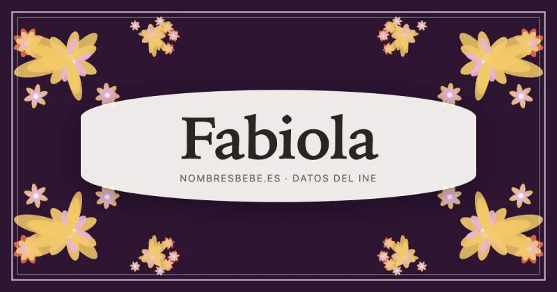 Fabiola, en una estampa ornamental de nombresbebe.es
