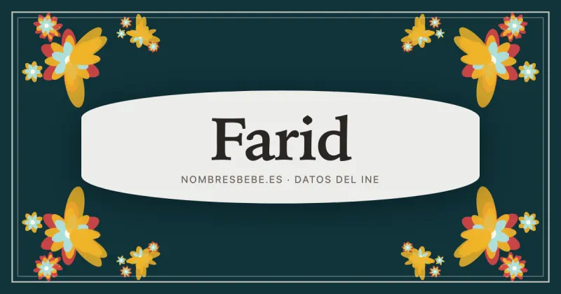 Farid, en una estampa ornamental de nombresbebe.es