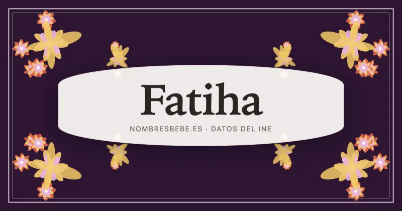 Fatiha, en una estampa ornamental de nombresbebe.es