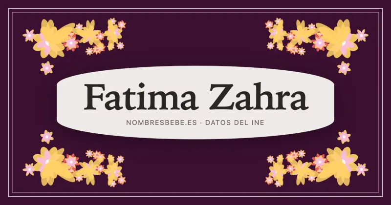 Fatima Zahra, en una estampa ornamental de nombresbebe.es