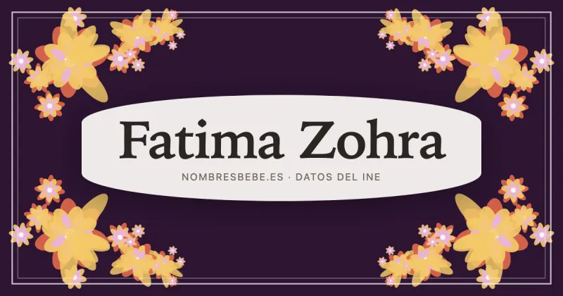 Fatima Zohra, en una estampa ornamental de nombresbebe.es