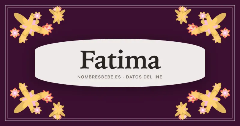Fatima, en una estampa ornamental de nombresbebe.es