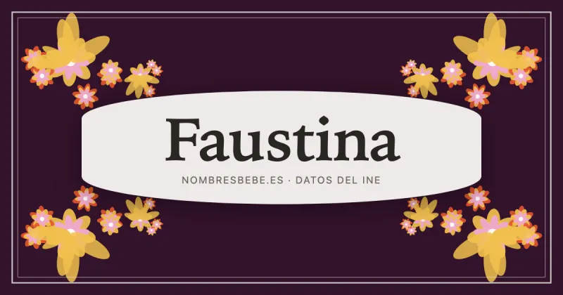 Faustina, en una estampa ornamental de nombresbebe.es