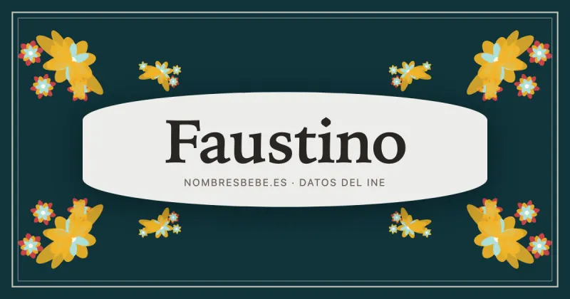 Faustino, en una estampa ornamental de nombresbebe.es