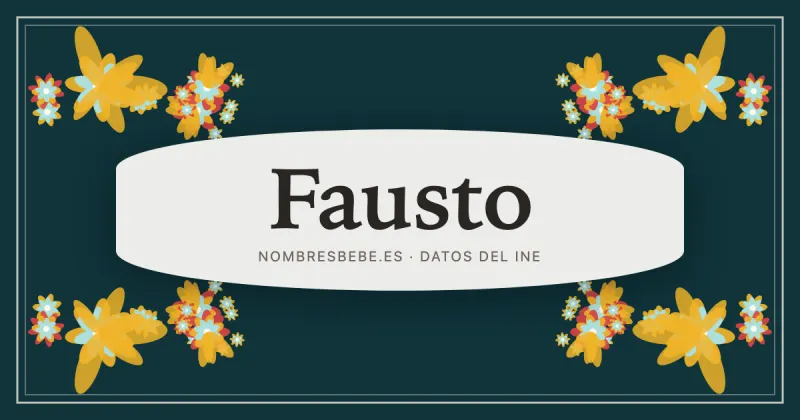 Fausto, en una estampa ornamental de nombresbebe.es