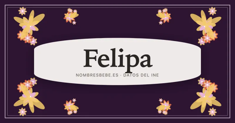 Felipa, en una estampa ornamental de nombresbebe.es