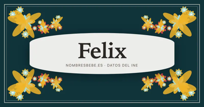 Felix, en una estampa ornamental de nombresbebe.es