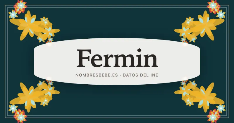 Fermin, en una estampa ornamental de nombresbebe.es