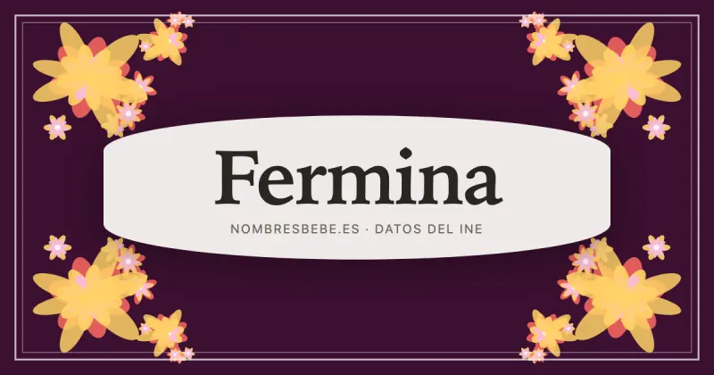 Fermina, en una estampa ornamental de nombresbebe.es