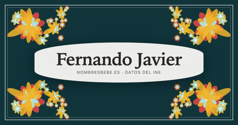 Fernando Javier, en una estampa ornamental de nombresbebe.es