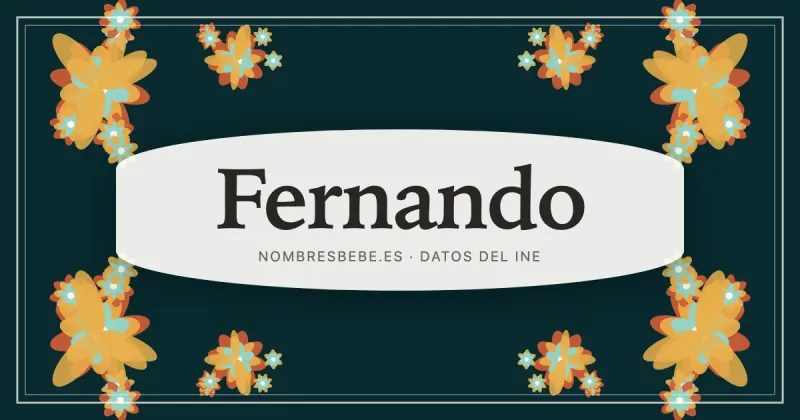 Fernando, en una estampa ornamental de nombresbebe.es