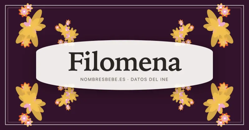Filomena, en una estampa ornamental de nombresbebe.es