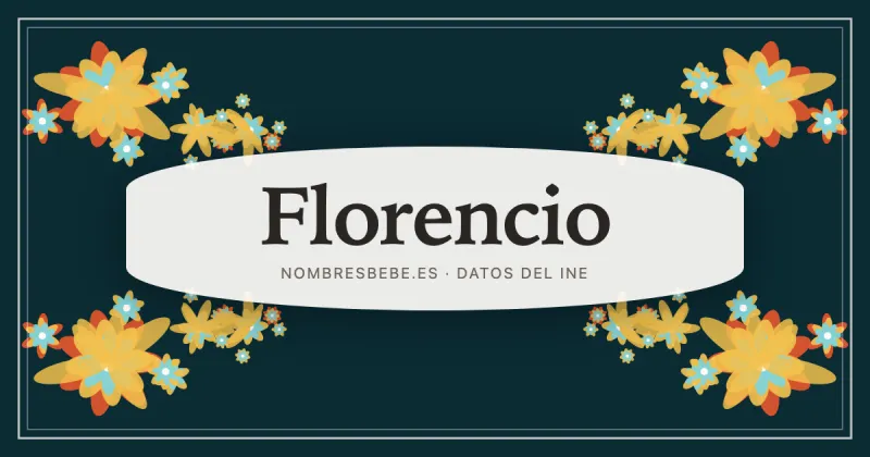 Florencio, en una estampa ornamental de nombresbebe.es