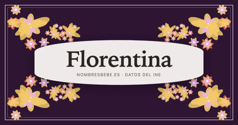 Florentina, en una estampa ornamental de nombresbebe.es