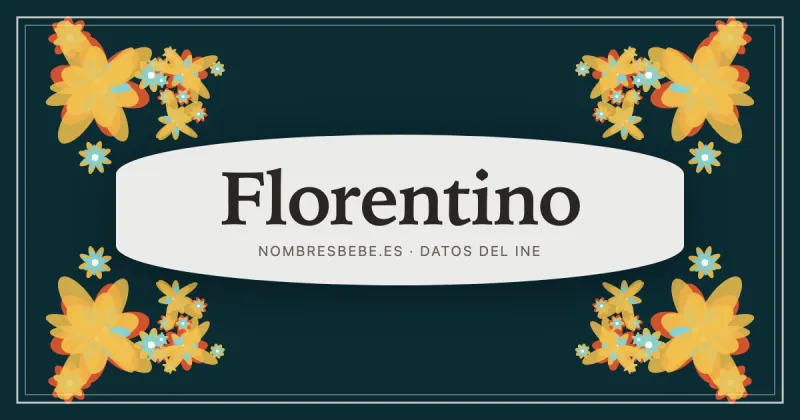 Florentino, en una estampa ornamental de nombresbebe.es