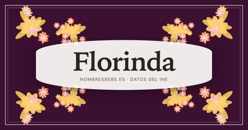 Florinda, en una estampa ornamental de nombresbebe.es