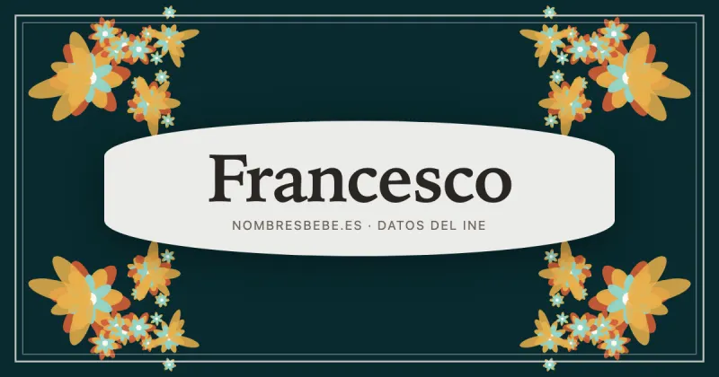 Francesco, en una estampa ornamental de nombresbebe.es