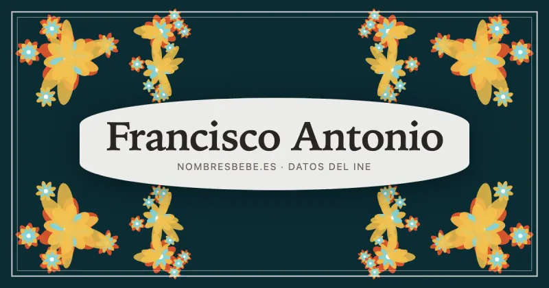 Francisco Antonio, en una estampa ornamental de nombresbebe.es