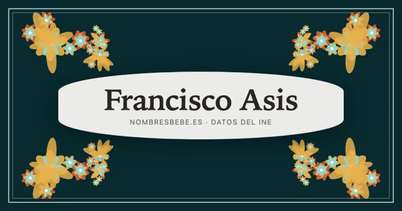Francisco Asis, en una estampa ornamental de nombresbebe.es