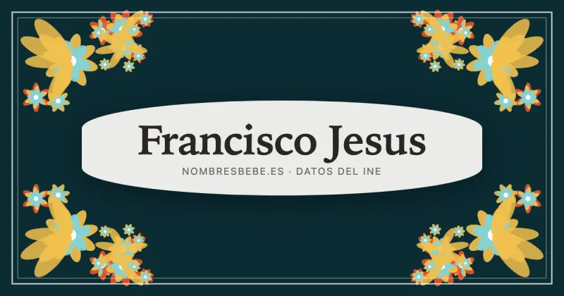 Francisco Jesus, en una estampa ornamental de nombresbebe.es