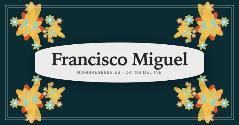 Francisco Miguel, en una estampa ornamental de nombresbebe.es