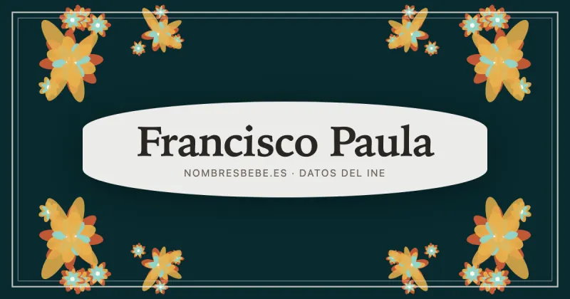 Francisco Paula, en una estampa ornamental de nombresbebe.es