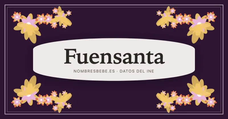 Fuensanta, en una estampa ornamental de nombresbebe.es