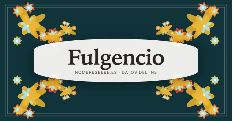 Fulgencio, en una estampa ornamental de nombresbebe.es