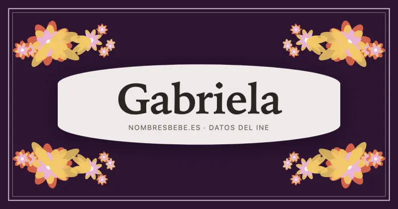 Gabriela, en una estampa ornamental de nombresbebe.es