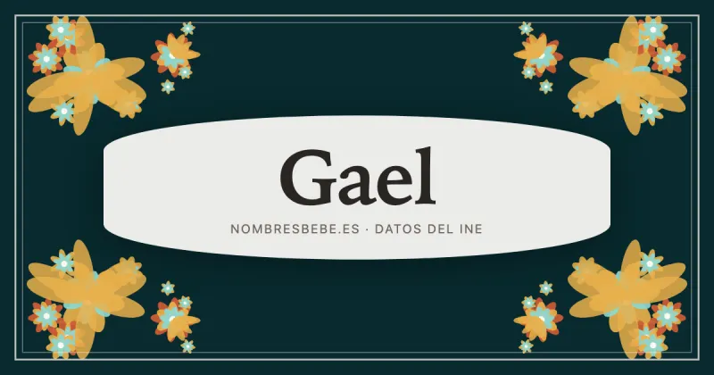 Gael, en una estampa ornamental de nombresbebe.es