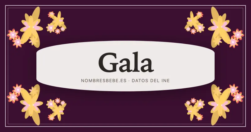 Gala, en una estampa ornamental de nombresbebe.es