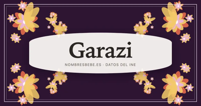 Garazi, en una estampa ornamental de nombresbebe.es