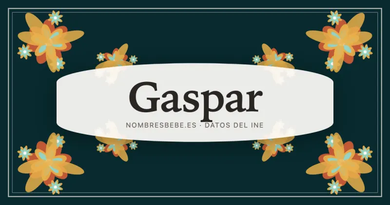 Gaspar, en una estampa ornamental de nombresbebe.es