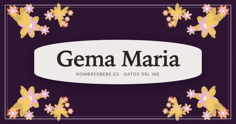 Gema Maria, en una estampa ornamental de nombresbebe.es