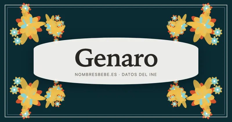 Genaro, en una estampa ornamental de nombresbebe.es