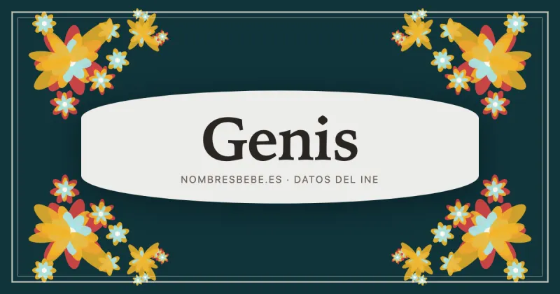 Genis, en una estampa ornamental de nombresbebe.es
